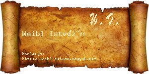 Weibl István névjegykártya